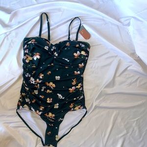 Smismivo Tummy Control Swimwear Halter One Piece Slimming Vintage swimsuit